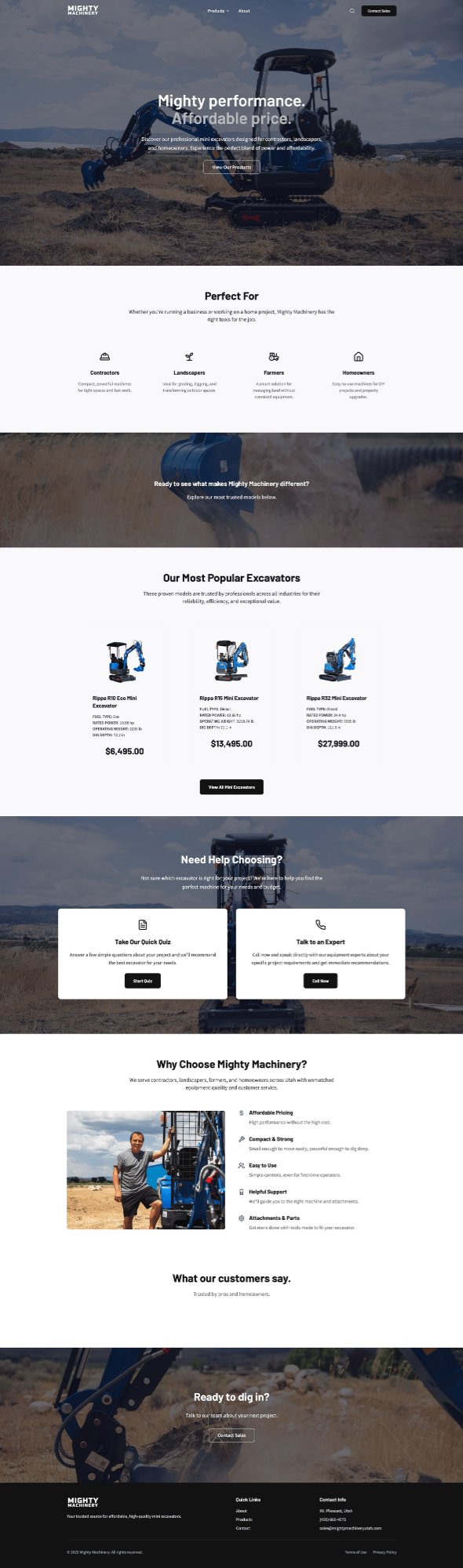 Mighty Machinery Website